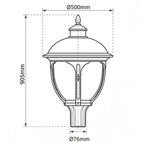 Lampe de jardin décorative pour allée paysagère 60W-120W, lampadaire extérieur moderne pour parc, allée, cour, étanche IP65
