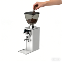 Molinillo de Café Manual con Motor Eléctrico sin Escobillas de Acero Inoxidable, 80 Niveles de Ajuste, Muelas de 84 mm, Tolva de 1 kg
