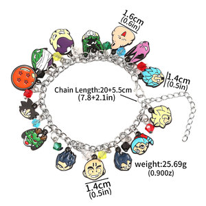 Pulsera Unisex Personalizada de Aleación de Zinc con Diseño de Luffy y Zoro de One Piece, Esmalte de Gota de Aceite, Cuentas DIY, Estilo Lindo de Dibujos Animados - Product Image 3