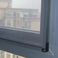 Moustiquaire de fenêtre extensible moderne en fil d'acier inoxydable avec maille en alliage d'aluminium pour fenêtres à battants