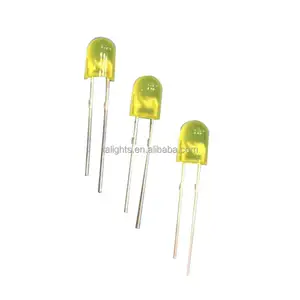 白色拡散色の円筒レンズ5x4.8mm、20ma、3v、9000k LEDレンズ5mm