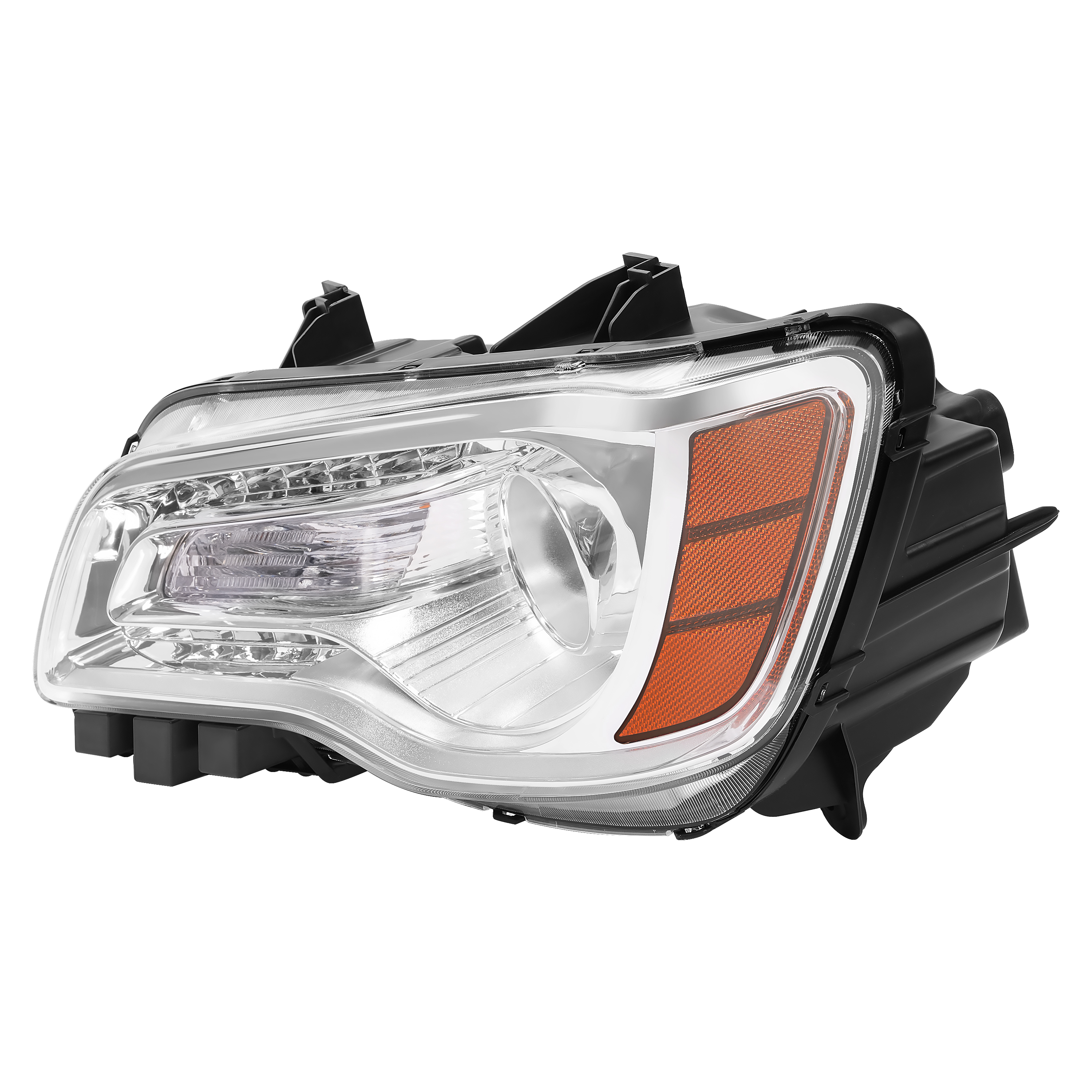 Black LED DRL Projector Headlights Assembly w/ Bulbs For 2011-2023