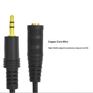 Câble d'extension <span class=keywords><strong>audio</strong></span> 3,5 mm mâle-femelle avec conducteur en acier plaqué cuivre <span class=keywords><strong>pour</strong></span> casques d'ordinateur – Stock usine - Product Image 1