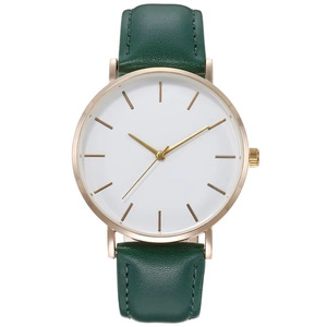 Montre à bracelet en cuir la plus vendue, cadran simple, design confortable, style moderne, montre unisexe - Product Image 4
