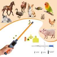 Nuevo Lector de Microchip para Animales Portátil e Impermeable de 134.2kHz con Bluetooth y Rango de Lectura de 5-15cm para Mascotas y Ganado