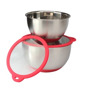 Thicker Stainless Steel Prep <b>Mixing</b> <b>Bowls</b> <b>with</b> Glass <b>Lids</b> Set - Product Image 6