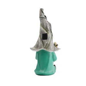 Decoración de Gnomo de jardín de resina impulsada por energía solar con vid floral de globo agrietado y pájaro <span class=keywords><strong>amarillo</strong></span> para Navidad y graduación - Product Image 4