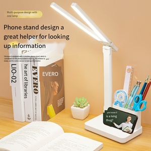 Foldable Double Head LED Desk <strong>Lamp</strong> USB Three-level Brightness Plug <strong>Charge</strong> 1200mA Eye-protecting Reading Table <strong>Lamp</strong> - Product Image 3