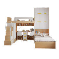 Cama Combinada Multifuncional Tipo Tatami para Niños, Camas Altas y Bajas, Literas Escalonadas, Ahorro de Espacio para Sala de Estar, Dormitorio, Hotel