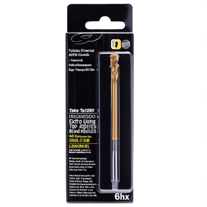 Ttake Ta1280 Universal <b>Tap</b> TiN Coated 40 Degree Helix Extra Long Series Tapered For Blind Holes Tolerance 6hx - Product Image 2