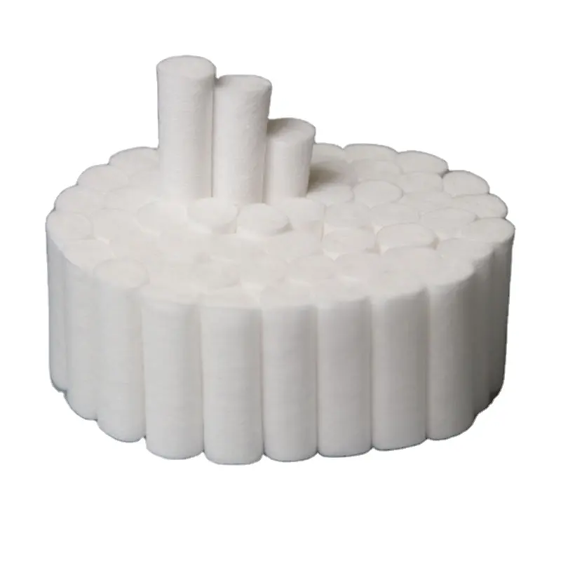50 paquets de rouleaux de coton dentaire-100% coton roulé hautement absorbant pour la bouche et le nez-Non stérile