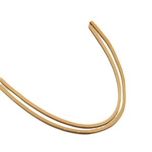 Joyería de acero inoxidable al por mayor, collar clásico de cadena de hueso de serpiente doble, collar de cadena de serpiente de hoja laminada - Product Image 5