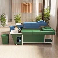 Lit de Spa Moderne avec Réservoirs d'Eau Portables, Sans Plomberie Requise, Lit de Massage à Cycle d'Eau et Vapeur pour Tête, Idéal pour Salon de Beauté, Lit de Shampoing Pratique