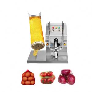 Machine d'emballage semi-automatique pour légumes (gingembre, pommes de terre, oignons, fruits) et ail, avec ensachage en filet et scellage - Product Image 2