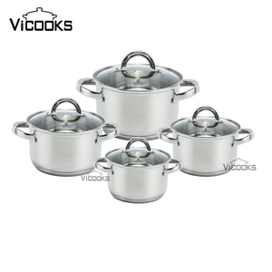 Stainless Steel Cookware Set Compatible for <strong>Induction</strong> Cooker Gas Stove Cooking Pot Set - Product Image 2
