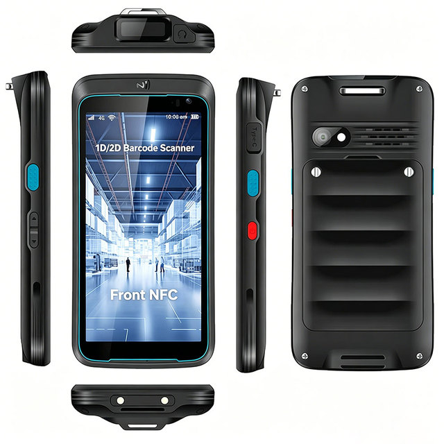4G Rugged PDA Barcode Scanner 1D/2D Front NFC 4GB RAM 5.5-Inch Display IP67 Waterproof Handheld Terminal Dock Charger in Stock