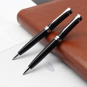 Bolígrafo de Metal Negro Promocional con Logotipo Personalizado, Regalo Empresarial de Lujo, Bolígrafo de Metal Giratorio - Product Image 2