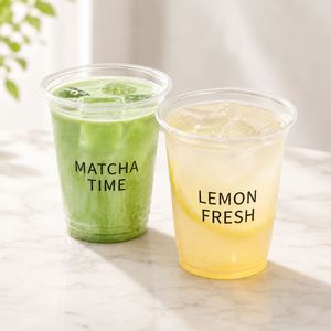 Gobelets en plastique PET transparents avec logo personnalisé pour matcha, thé au lait, jus de citron, boissons glacées, café à emporter, fournisseur d'emballages pour boissons froides - Product Image 5