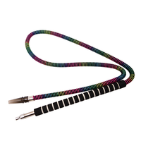 WEIPU Fourniture transfrontalière d'accessoires de narguilé arabe, tube ondulé coloré, tuyau de narguilé à poignée en métal de 1.8m
