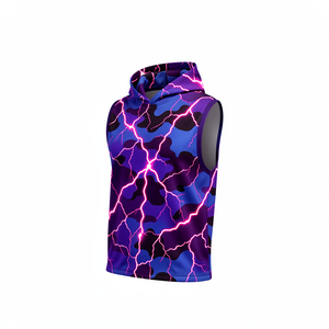 Camiseta de Fútbol sin Mangas con Capucha y Diseño de Camuflaje Eléctrico Personalizado Fanshi, Ropa Deportiva Informal para Entrenamiento - Product Image 6