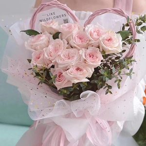 Gilding Star Moon Net Hilo de malla Papel de regalo floral Suministros de floristería Ramo de flores de malla Papel de regalo para flores frescas - Product Image 6