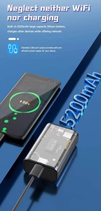 Routeur <span class=keywords><strong>WiFi</strong></span> 4G OEM débloqué à succès avec emplacement pour <span class=keywords><strong>carte</strong></span> SIM, Type-C, 5200 mAh, 300 Mbps, routeur 4G extérieur, <span class=keywords><strong>WiFi</strong></span> de poche - Product Image 5