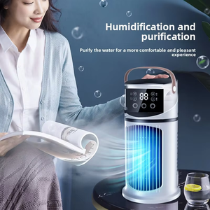 Ventilateur de bureau USB portable avec humidificateur à brumisation et fonction minuterie, nouveau modèle transfrontalier, logo personnalisé, pour la maison et le bureau - Product Image 4
