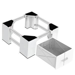 Carga hasta 400Kg Muebles <span class=keywords><strong>para</strong></span> el hogar Soporte <span class=keywords><strong>de</strong></span> pedestal con cajón <span class=keywords><strong>de</strong></span> almacenamiento Lavandería <span class=keywords><strong>Lavadora</strong></span> Soporte Estante - Product Image 3