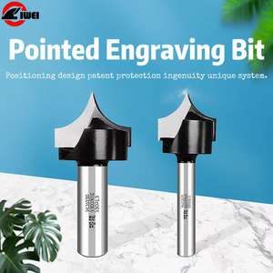 1/2 di precisione affilatissimo \ "1/4 \" a gambo appuntito taglierine per incisione utensili per la lavorazione del legno - Product Image 4