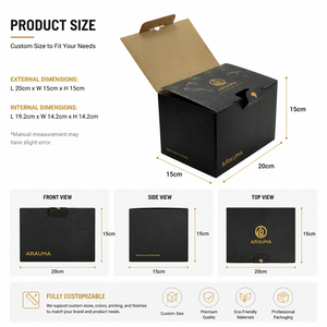 Boîte d'emballage de café de luxe en carton avec couvercle rabattable et dorure à chaud <span class=keywords><strong>pour</strong></span> grains de café - Product Image 5