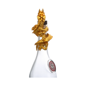 Ornamento Personalizzato per Collo di Bottiglia di Vino in Lega di Zinco Placcato Oro a Forma di Drago, Decorazione Staccabile in Metallo per Bottiglia di Liquore - Product Image 4