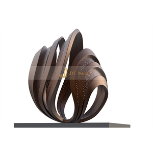 Escultura de Acero Inoxidable 304 Pulido Espejo ANW1115, Arte Decorativo Personalizado para Proyectos de Aniversario - Product Image 3