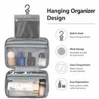 Sac de toilette suspendu personnalisé avec logo, grande capacité, pour pinceaux de maquillage, sac de rangement cosmétique pliable et portable, unisexe