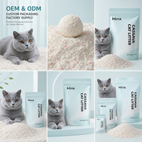 Litière pour chat en manioc écologique, faible dispersion, agglomération rapide, parfum personnalisé, formule personnalisée OEM ODM, emballage pour acheteurs mondiaux