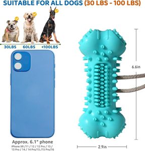 Juguete de Cuerda Interactivo para Perros, Diseño Nuevo, Duradero, de TPR, para Limpiar los Dientes de los Perros, Juguete Masticable para Mascotas - Product Image 6