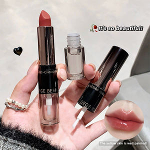 GeeBer दोहरी निश्चित रंग लिपस्टिक मॉइस्चराइजिंग हाइड्रेटिंग लेयरिंग रंग विकास गैर चिपचिपा - Product Image 4