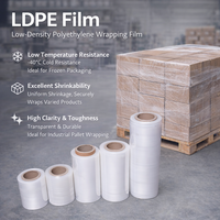 Film LDPE de qualité supérieure avec des performances de rétraction exceptionnelles, film LDPE OEM pour l'emballage de cartons, d'eau minérale et de boîtes en mousse