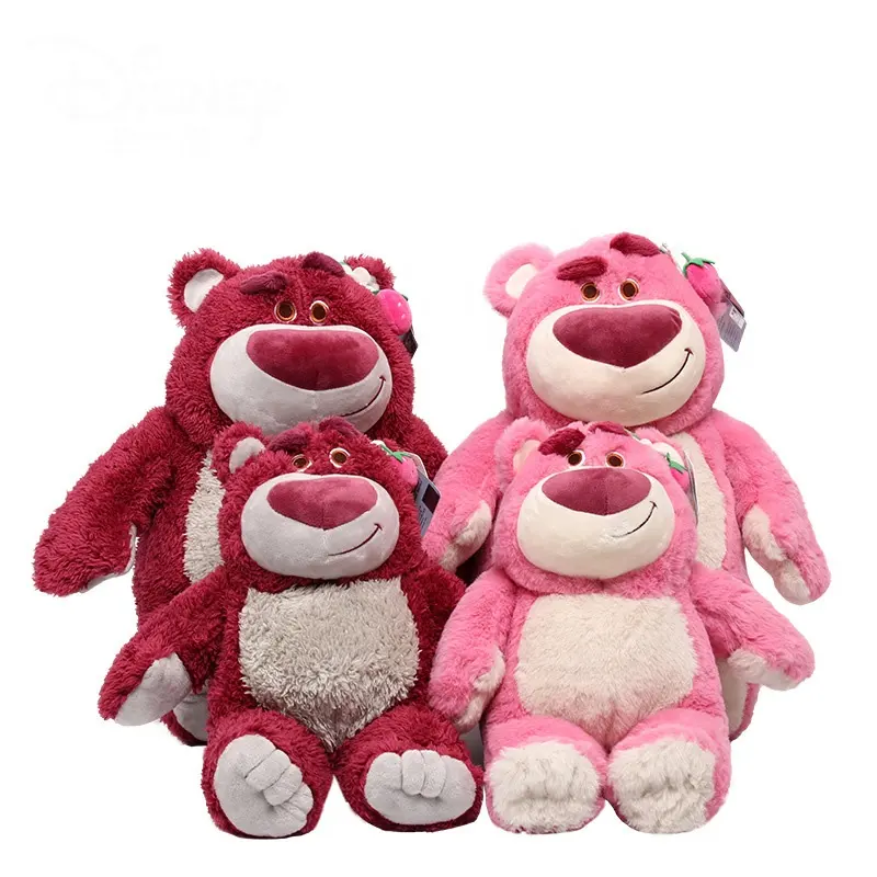 Genuine strawberry bear doll Toy Story 3 plush toy kawaii pink hug bear children cute plush doll scented bear children's room gi