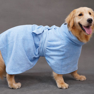 Peignoir pour grand chien, serviette en microfibre à séchage rapide pour Golden Retriever, Labrador, vêtements de toilettage pour animaux de compagnie, bleu brumeux, vert, gris - Product Image 1