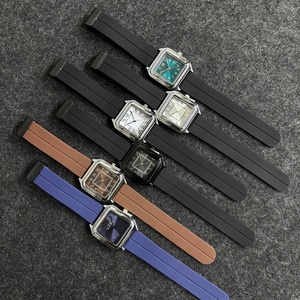 Montre pour homme, montre à quartz avec chiffres arabes, montre carrée en alliage pour homme, boucle magnétique, bracelet en silicone, montre pour homme SABR - Product Image 2