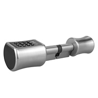 Serrure à cylindre Euro-profil intelligente avec application TTLock pour portes en bois et en acier, stockage de cartes mémoire Cloud, Wi-Fi, certifiée CE/FCC