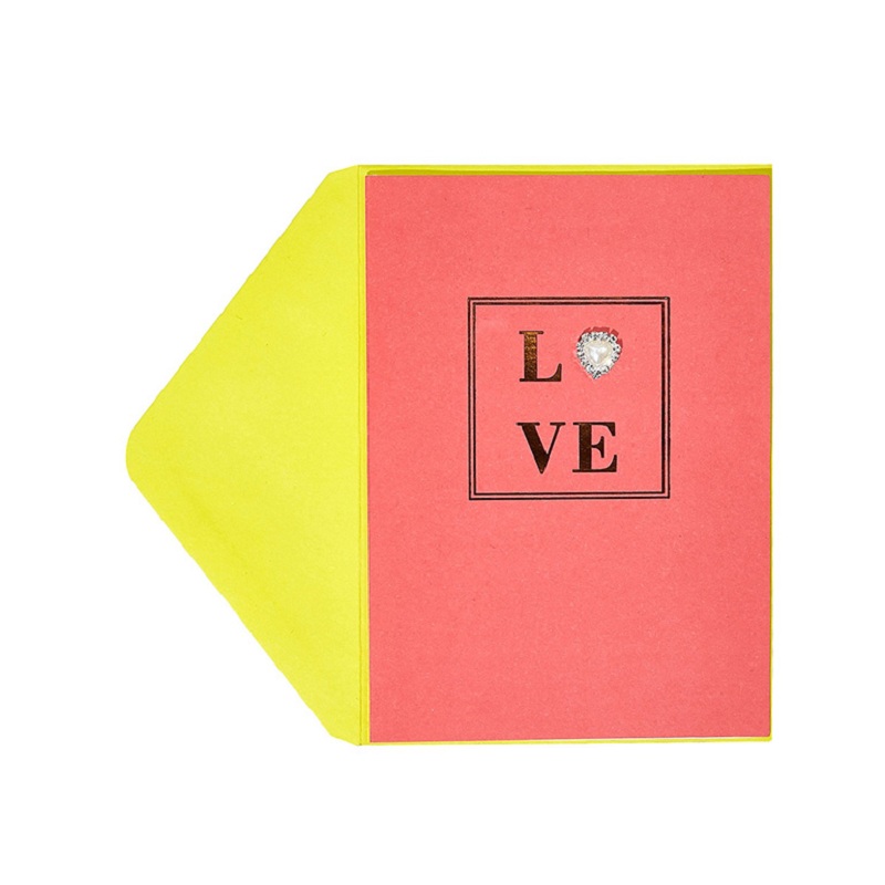 Подарочная открытка для влюбленных ручной работы из золотой бумаги с алмазным украшением, роскошная поздравительная открытка с индивидуальным принтом и конвертами