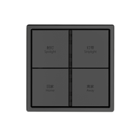 Interruptor de Control KNX de 4 Vías y 4 Grupos de la Serie Lena Moderna para Iluminación de Edificios Comerciales, Control de Iluminación Comercial