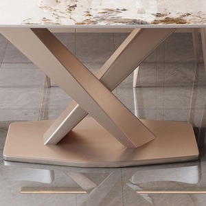 Set Tavolo da Pranzo Moderno per 6 Persone, Tavolo Rettangolare in Pietra Sinterizzata per 4 Persone, Arredamento per Cucina, Soggiorno e Ristorante - Product Image 6