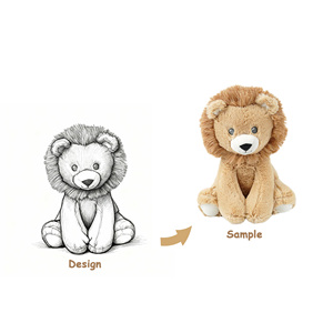 Bán buôn 30cm Kích thước ánh sáng màu nâu dễ thương Sư tử nhồi bông đồ chơi sang trọng cho trẻ em Quà tặng - Product Image 1