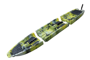 14ft Modular cánh quạt bàn đạp ổ đĩa hai người đôi chỗ ngồi câu cá Angler Kayak ba phần HDPE nhựa thuyền với động cơ - Product Image 2