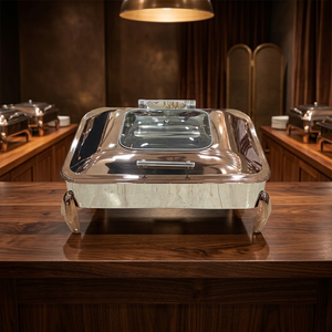 Delicate Metals Stainless Steel Luxury Durable Chafing Dish Dinnerware Sets for Wedding Parties and <b>Food</b> <b>Warmers</b> DCD-004 - Product Image 1