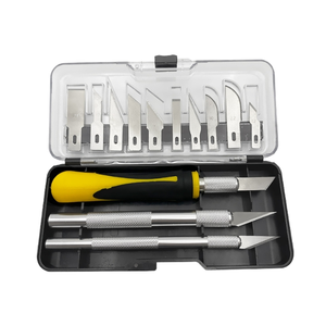 Cuchillo de Arte de precisión de 16 piezas para utilidad de pasatiempo y tallado de cuchillas exigentes hechas de aluminio y plástico de acero de alto carbono - Product Image 1