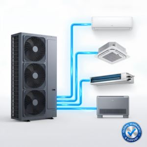 Système multi-zones VRF intelligent <span class=keywords><strong>TCL</strong></span> WiFi, pompe à chaleur mini-split pour le refroidissement et le chauffage, 18000, 24000, 36000, 48000, 60000 BTU pour villa moderne - Product Image 1