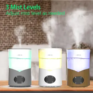 Humidificador de niebla con pantalla LED, humidificador de aire de apagado automático con luz LED